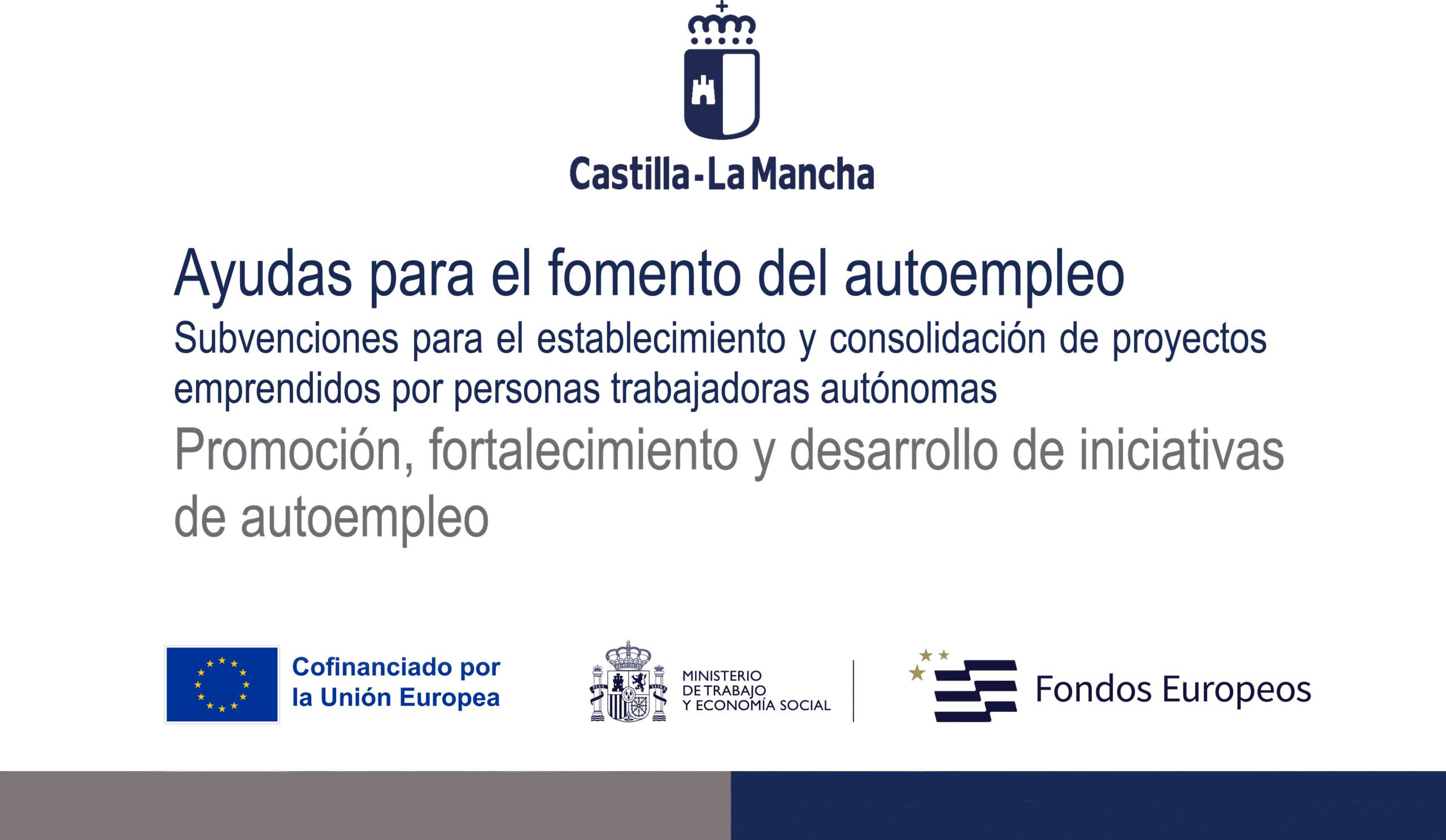 Cartel ayudas para el fomento del autoempleo